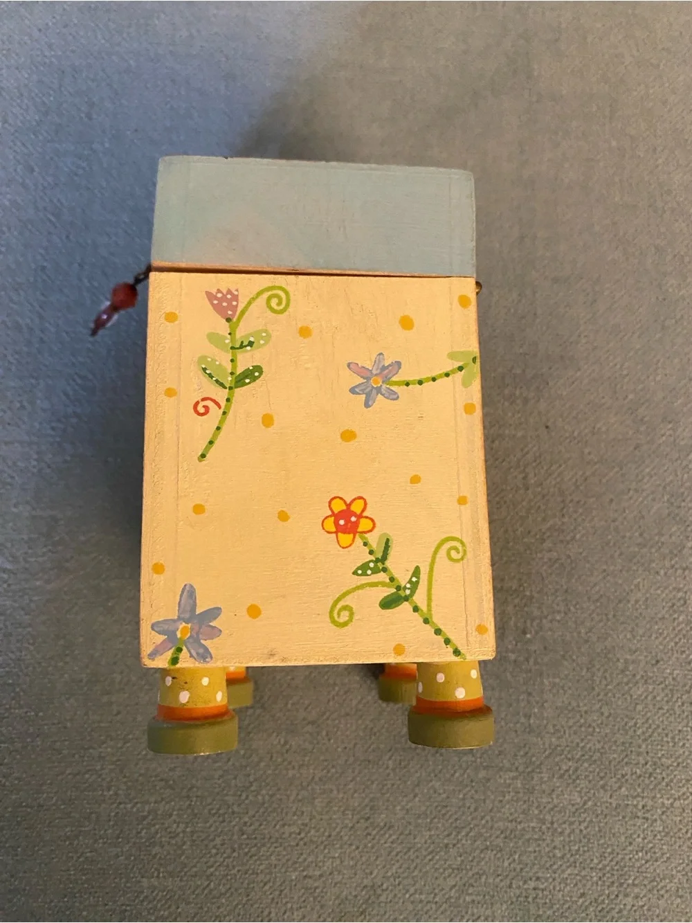 Natural Life Wooden Keepsake Box Friends Are Angels Footed Hinged Trinket Boho